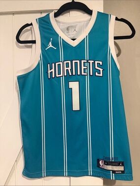 Jordan Teal Hornets #1 Basketball Jersey
